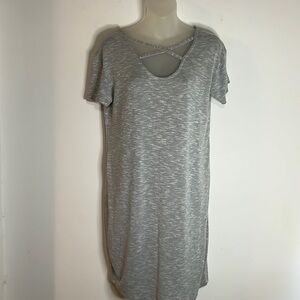 Juicy Couture Heather Gray Strappy Neck T-Shirt Dress